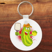 Pickleball Pickle Player Sleutelhanger (Voorkant)