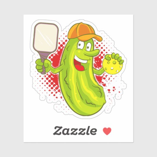 Pickleball Pickle Player Sticker (Vel)