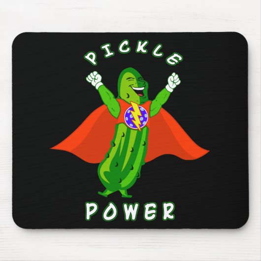 Pickleball Pickle Power Super Hero Muismat (Voorkant)