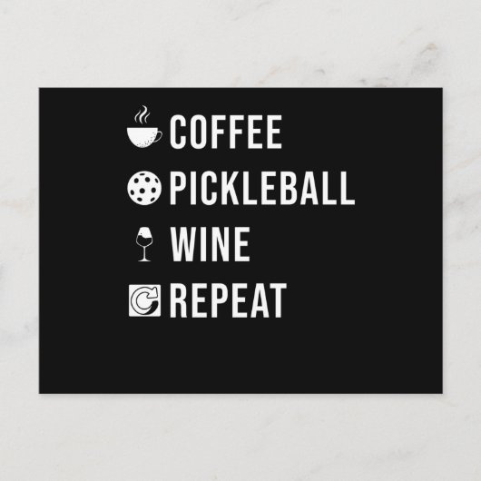 Pickleball Pickleball Herhalen Briefkaart (Voorkant)