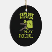Pickleball Pickleball Paddles Keramisch Ornament (Rechts)