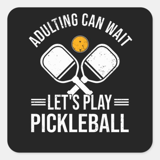 Pickleball Pickleball Player Hobby Parents Vierkante Sticker (Voorkant)