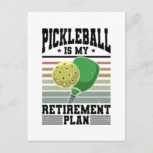 Pickleball - Pickleball Retirement Briefkaart (Voorkant)