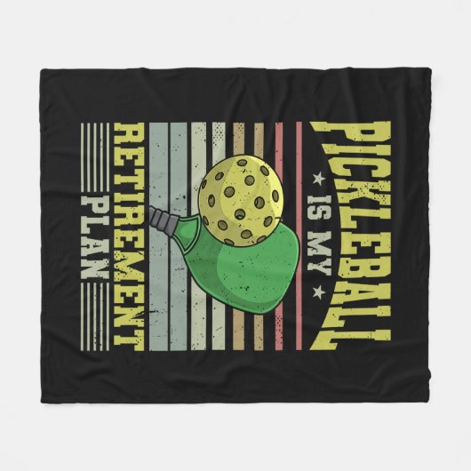 Pickleball - Pickleball Retirement Fleece Deken (Voorkant (Horizontaal))
