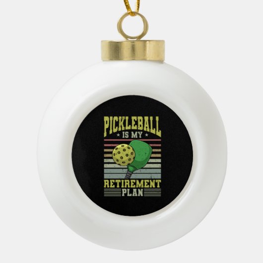 Pickleball - Pickleball Retirement Keramische Bal Ornament (Voorkant)