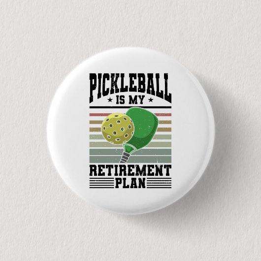 Pickleball - Pickleball Retirement Ronde Button 3,2 Cm (Voorkant)