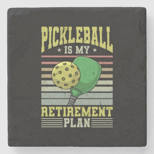 Pickleball - Pickleball Retirement Stenen Onderzetter (Voorkant)