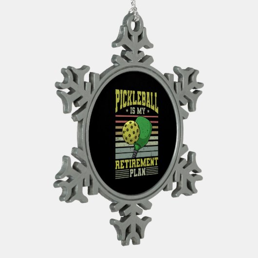Pickleball - Pickleball Retirement Tin Sneeuwvlok Ornament (Links)