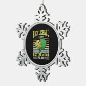 Pickleball - Pickleball Retirement Tin Sneeuwvlok Ornament (Rechts)