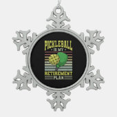 Pickleball - Pickleball Retirement Tin Sneeuwvlok Ornament (Voorkant)