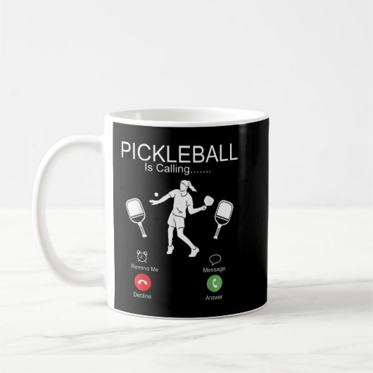 Pickleball Pickleball zegt dat ik moet gaan Koffiemok (Links)