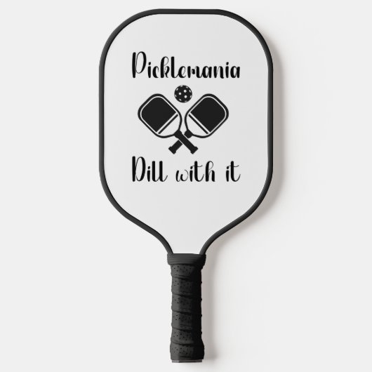 Pickleball Picklemania Dill Met Het Grappig Pun Pickleball Paddle (Voorkant)