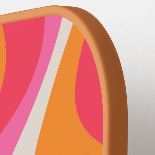 Pickleball Picklemania Retro Waves Tekst Initialen Paddle (Links Detail)