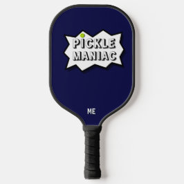 Pickleball PickleManiac Grappige Comic Blauw Paddle