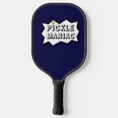 Pickleball PickleManiac Grappige Comic Blauw Paddle (Achterkant)