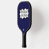 Pickleball PickleManiac Grappige Comic Blauw Pickleball Paddle (Links)