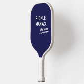 Pickleball PickleManiac Naam Modern grappig Blauw Paddle (Links)