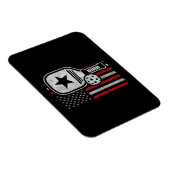 Pickleball Player - American Flag Pickleball - Fot Magneet (Rechterzijde)