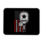 Pickleball Player - American Flag Pickleball - Fot Magneet (Horizontaal)