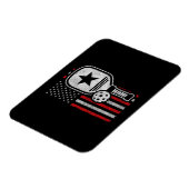 Pickleball Player - American Flag Pickleball - Fot Magneet (Linkerzijde)