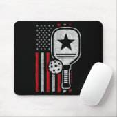Pickleball Player - American Flag Pickleball - Fot Muismat (Met muis)