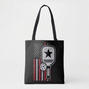 Pickleball Player - American Flag Pickleball - Fot Tote Bag