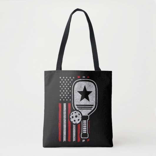 Pickleball Player - American Flag Pickleball - Fot Tote Bag (Voorkant)