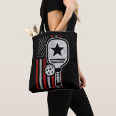 Pickleball Player - American Flag Pickleball - Fot Tote Bag (Dichtbij)