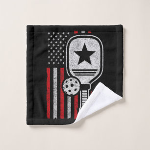 Pickleball Player - American Flag Pickleball - Fot Washandje
