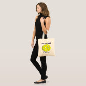 Pickleball Player Blue Text Yellow Ball Design Tote Bag (Voorkant (model))