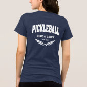 Pickleball Player Club Team Custom Front Back Tri-Blend Shirt (Achterkant)