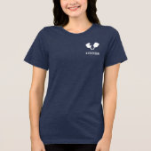 Pickleball Player Club Team gepersonaliseerde witt Tri-Blend Shirt (Voorkant)