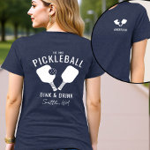 Pickleball Player Club Team gepersonaliseerde witt Tri-Blend Shirt