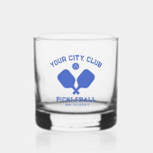 Pickleball Player Club Team Naam gepersonaliseerd Whisky Glas (Voorkant)