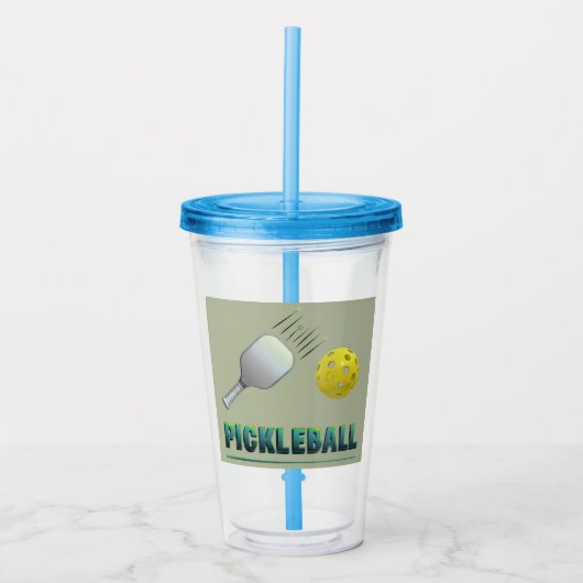 Pickleball Player - Cool Paddle Art Acryl Drinkbeker (Voorkant)