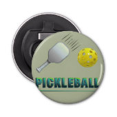 Pickleball Player - Cool Paddle Art Button Flesopener (Voorkant)