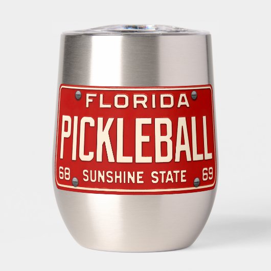 Pickleball Player Fan Retro Florida License Plate (Voorkant)