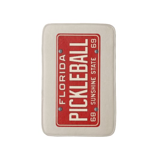Pickleball Player Fan Retro Florida License Plate Badmat (Voorkant Verticaal)