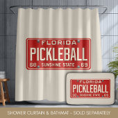 Pickleball Player Fan Retro Florida License Plate Badmat