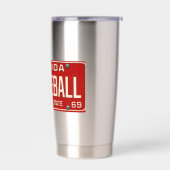 Pickleball Player Fan Retro Florida License Plate Geïsoleerde Drinkbeker (Links)