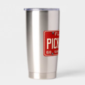 Pickleball Player Fan Retro Florida License Plate Geïsoleerde Drinkbeker (Rechts)