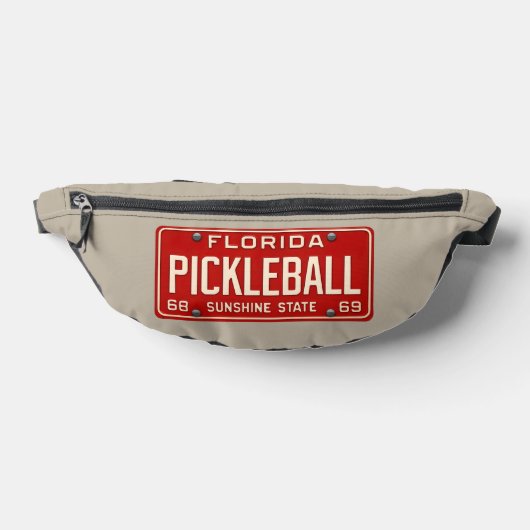 Pickleball Player Fan Retro Florida License Plate Heuptasje (Liggend)