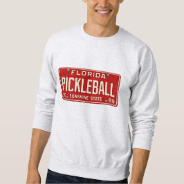 Pickleball Player Fan Retro Florida License Plate Trui