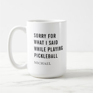 Pickleball Player Funny Sports Gezegde gepersonali Koffiemok