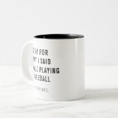 Pickleball Player Gag op maat Tweekleurige Koffiemok (Voorkant links)