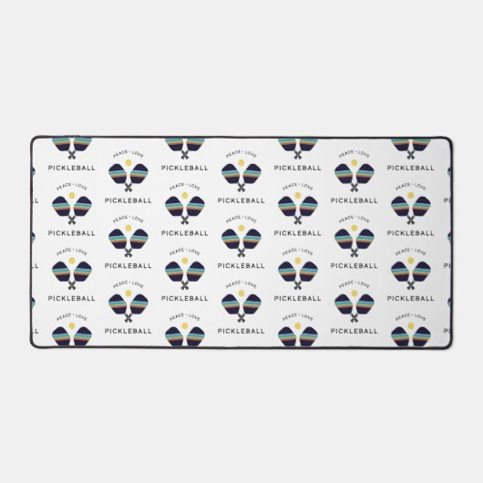 Pickleball Player Gift Peace Love and Pickleball Bureaumat (Voorkant)