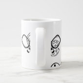 Pickleball Player Gift voor haar roze Grote Koffiekop (Achterkant)