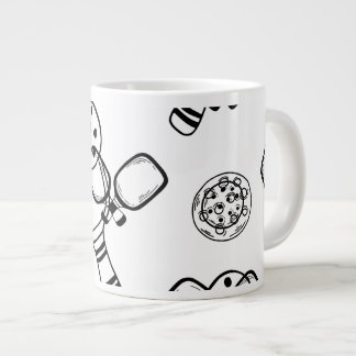 Pickleball Player Gift voor haar roze Grote Koffiekop