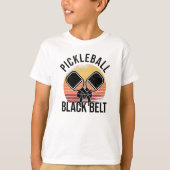Pickleball Player Hobby Pickleball Black Strap T-shirt (Voorkant)