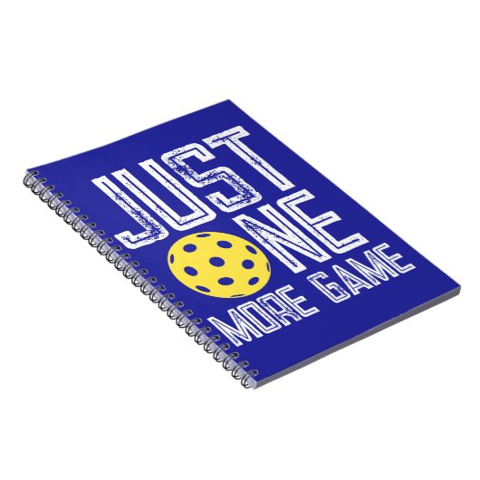Pickleball Player "Just One More Game" Notitieboek (Rechterzijde)